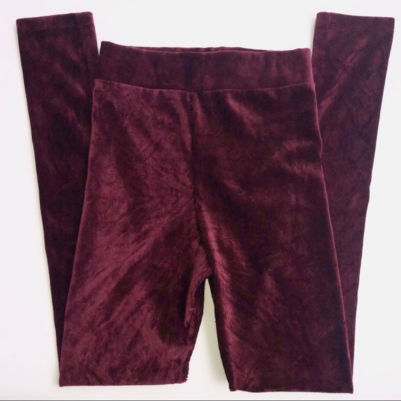 5/$20 Red corduroy leggings, size 4 - Picture 1 of 9